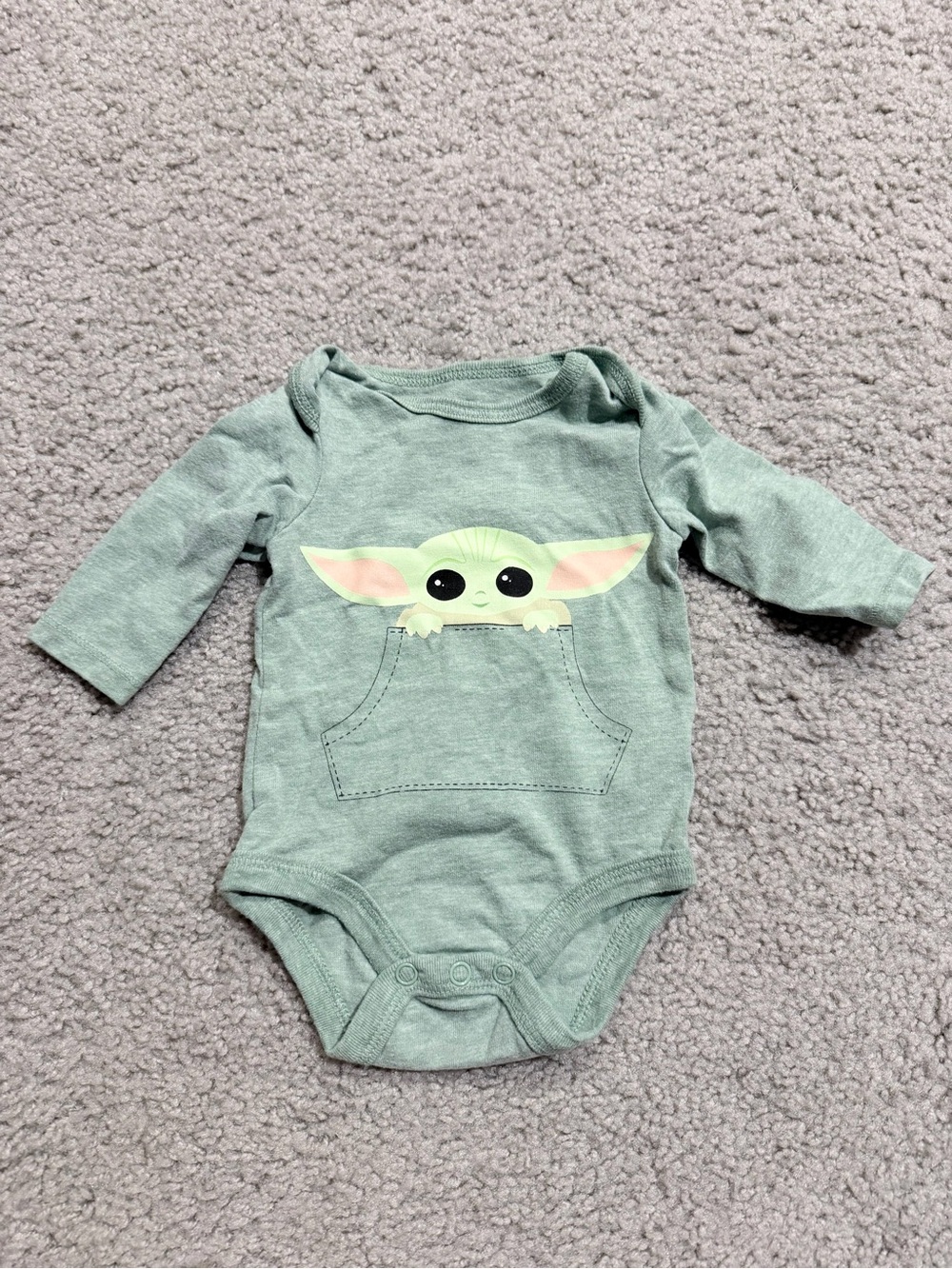 Grogu Long Sleeve Onesie